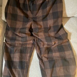 Men's Brown Plaid Pants